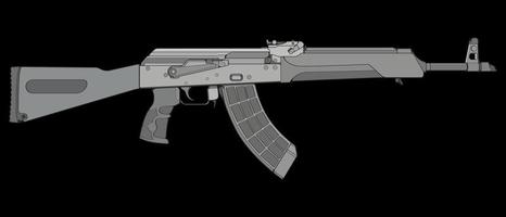 Firearms vector style, Shooting gun, Weapon illustration, Vector Line, Gun illustration, Modern Gun, Military concept, Pistol for training