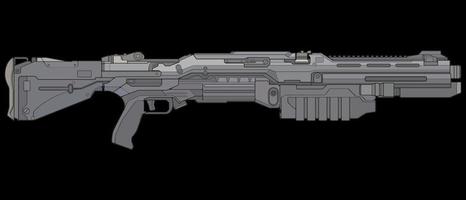 estilo vectorial de armas de fuego, arma de fuego, ilustración de armas, línea vectorial, ilustración de armas, arma moderna, concepto militar, pistola para entrenamiento vector