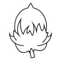 unopened cotton bolls line art vector icon for apps and website.