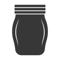 Mason bottle or Mason glass jar flat vector icon for apps and websites