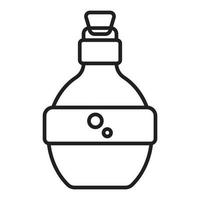 icono de arte de línea de botella de poción de maná mágico para aplicaciones o sitios web vector