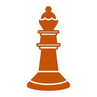 Queen chess piece flat color icon for apps or websites vector