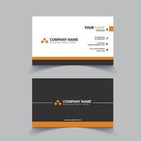 Orange corporate business card design vector