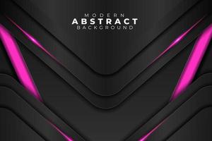 Modern abstract background 3d technology futuristic overlapped  black metallic combination pink color vector based