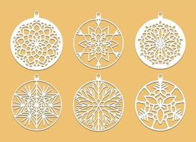 snowflakes christmas design vector set