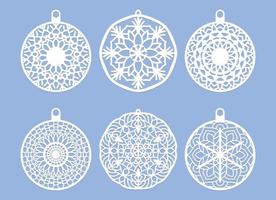 snowflakes christmas design vector set