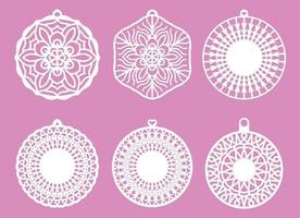 snowflakes christmas design vector set