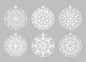 snowflakes christmas design vector set