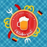 Oktoberfest Celebration Holiday Background Design vector