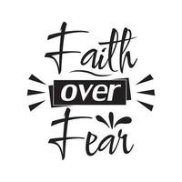 Faith quote lettering typography, vector