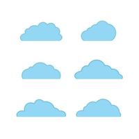 Clouds vector collection.Cloud shapes pack.