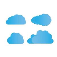 Cloud icon set - vector