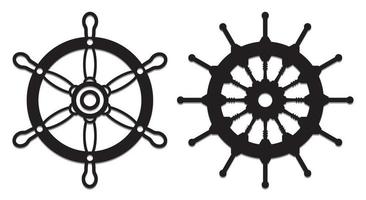 Ship steering wheel, Helm Anchor vector icon, Steer icon vector