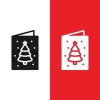 Christmas Xmas Invitation Card Vector icon in Glyph