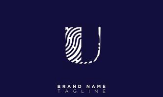 Alphabet letters Initials monogram logo U vector