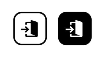 inicie sesión, ingrese el vector de icono de símbolo de signo de habitación