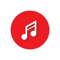 Music player, musical note icon vector for web or mobile app