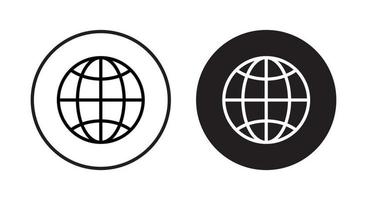 Internet, web, vector de icono de sitio web aislado en el fondo del círculo