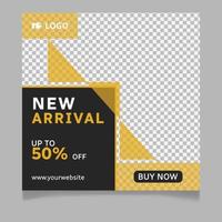 New arrival fashion sale social media post template vector