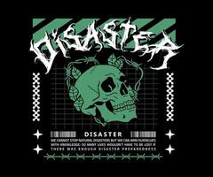 disaster aesthetic graphic design for creative clothing, for streetwear and urban style t-shirts design, hoodies, etc. vector