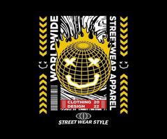 aesthetic graphic design for creative clothing, for streetwear and urban style t-shirts design, hoodies, etc. vector