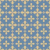retro minimalist bloom flowers seamless pattern vector
