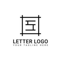 Simple and Clean Black Monogram Logo Design With the Letter S vector