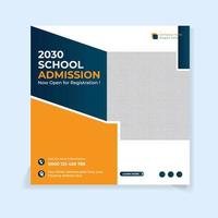 New school Admission social media post template vector