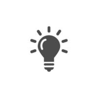 Lightbulb icon symbol. Light lamp creatively idea. vector