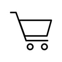 icono de carrito de compras aislado sobre fondo blanco. vector