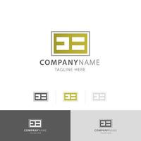 abstract monogram letter e b logo template vector illustration