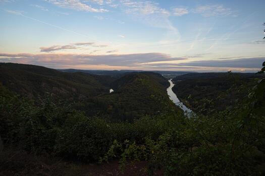 View of the Saar loop in Saarland. photo