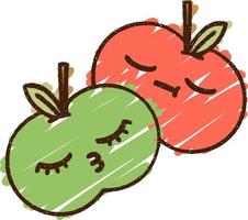 Apples Chalk Drawing vector