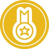 icono de premio de medalla vector