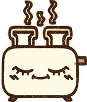 Toaster Chalk Drawing vector