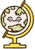 Geography Globe Chalk Drawing vector