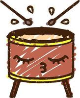 Drum Chalk Drawing vector