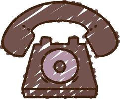 Telephone Chalk Drawing vector