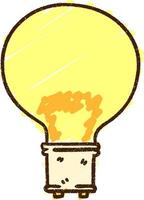 Light Bulb Chalk Drawing vector