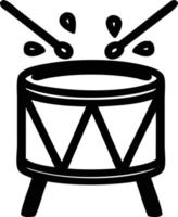 beating drum icon vector