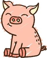 Pig Chalk Drawing vector