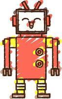 Robot Chalk Drawing vector