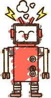 Robot Chalk Drawing vector