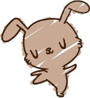 Cute Rabbit Chalk Drawing vector