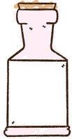 Corked Bottle Chalk Drawing vector