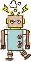 Robot Chalk Drawing vector