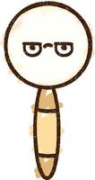 Angry Spyglass Chalk Drawing vector