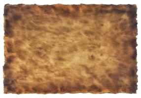 old parchment paper sheet vintage aged or texture isolated on white background photo