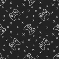 Pattern with gamepad icons. Seamless gaming pattern. vector