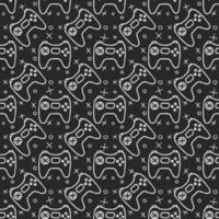 Pattern with gamepad icons. Seamless gaming pattern. vector